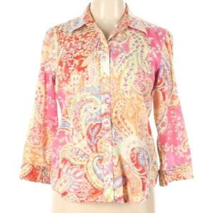 Lauren Ralph Lauren floral paisley button down P/L